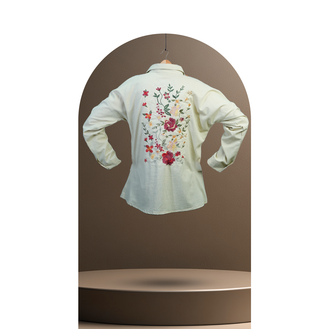 تصویر پیراهن زنانه کالکشن شیدا رنگ سبز پاستلی 