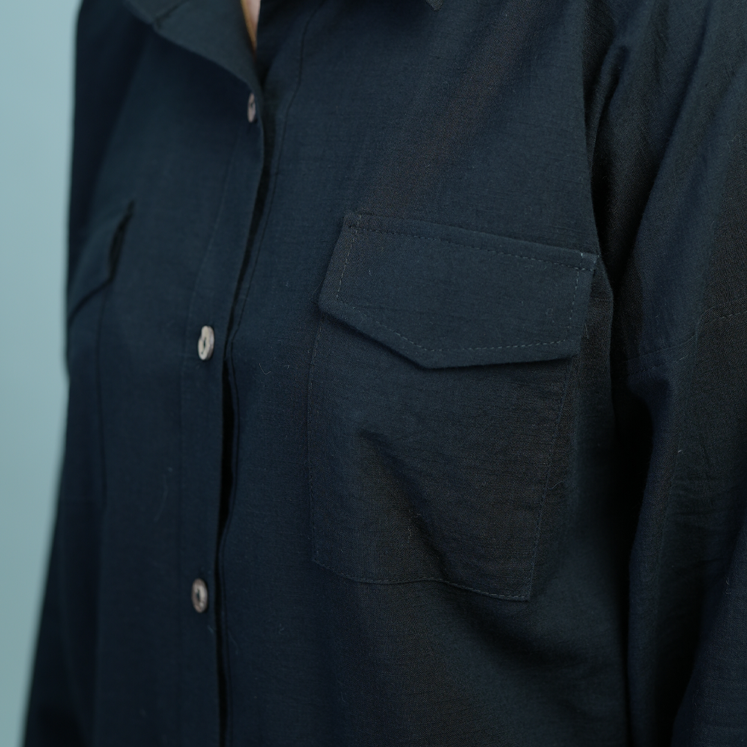 تصویر پیراهن زنانه کالکشن شیدا رنگ سرمه‌ای 