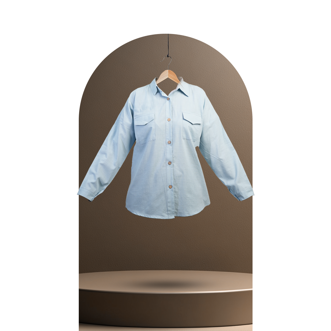 تصویر پیراهن زنانه کالکشن شیدا رنگ آبی 