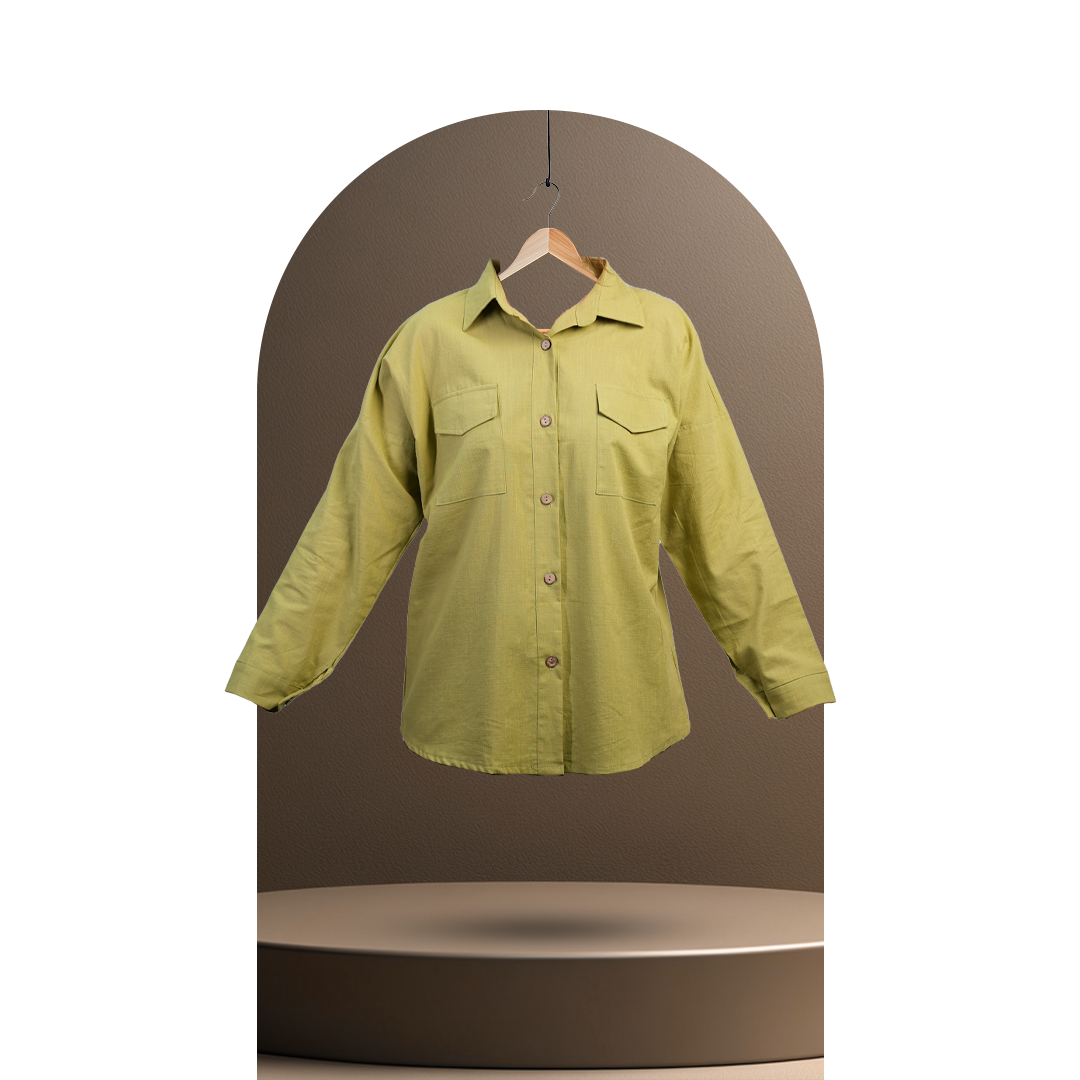 تصویر پیراهن زنانه کالکشن شیدا رنگ سبز صدری 