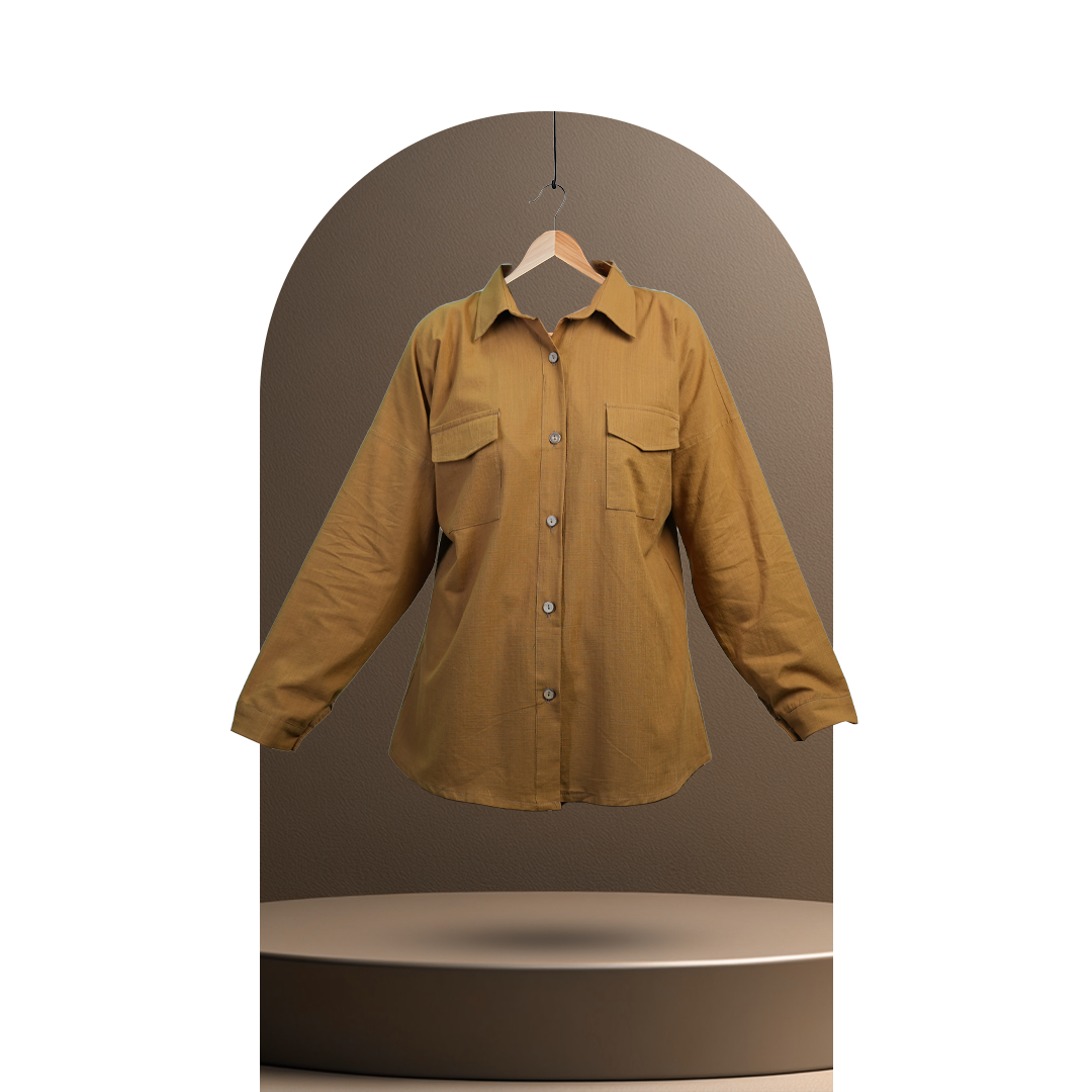 تصویر پیراهن زنانه کالکشن شیدا رنگ قهوه‌ای 